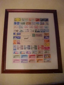 FRAMED AIRMAIL STAMPS McCOMB MS AIRPORT COVER for NINETY NINES FEMALE PILOTS - Picture 1 of 11