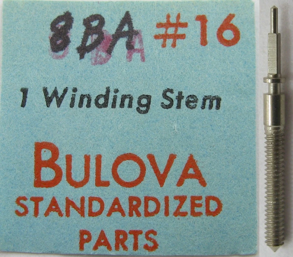 Bulova 8BA watch part stem #401 / #16 diameter 1.1 mm * tap 8 * - Image 1 of 1