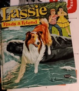 1960 Lassie Finds a Friend by Theresa Illustrated by Al Andersen - Imagen 1 de 1