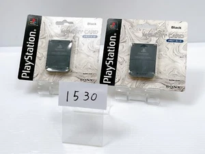 New PS1 Memory Card 15 Block SONY PlayStation 1 boxed SCPH-1020 set of 2 - Picture 1 of 16
