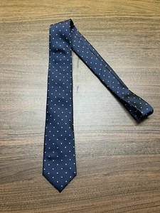 Cravatta Aristo blu a pois in microfibra cravatta da collo - 56” - nuova senza etichette - nuova - Foto 1 di 2