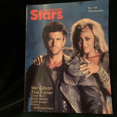 1985 Stars Magazine Student Workbook Tina Turner Mel Gibson Cyndi Lauper Prince - Image 1 of 4