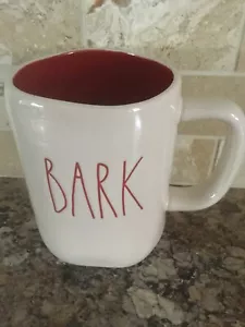 RAE DUNN BARK Becher Tasse elfenbein rot große Buchstaben von Magenta selten neu Rarität - Bild 1 von 12