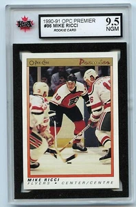 1990-91 OPC PREMIER HOCKEY #96 MIKE RICCI RC ROOKIE GRADED 9.5 NGM (2021-617) - Bild 1 von 5