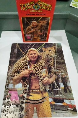 1980 RINGLING BROS & BARNUM BAILEY CIRCUS JIGSAW PUZZLE GUNTHER & TIGER COMPLETE - Image 1 of 4