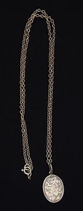 Cadena de plata vintage con colgante, 875 estándar, chapado en oro, URSS - Imagen 1 de 4