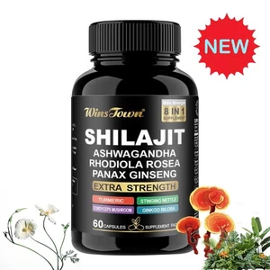 Shillajit Complex + ASHWAGANDHA, 8-in-1 SupplementHochfeste Kapseln - Bild 1 von 12