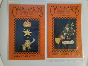 Own Hands Yours & Mine Halloween Patterns, Set of 2 Wood Crafts 304 & 305 Witch - Picture 1 of 4