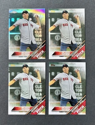 JORDAN SPIETH 4x 2016 TOPPS & CHROME REFRACTOR FIRST PITCH SP RC LOT! RED SOX! - Image 1 of 2