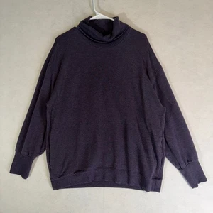 Felpa girocollo Athleta donna XL Balance Cinch accogliente tencel modal viola - Foto 1 di 12