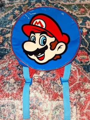 Mario Mochila Para Niños Bolso Redondo Correas Ajustables Azul Rojo Nintendo Foto 1 de 4