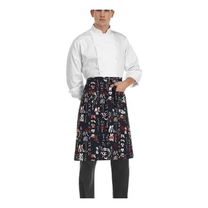 Grembiule Cuoco Unisex Vita Fantasia Jap Nero - Egochef - Divisa Ristorante - Imagen 1 de 2
