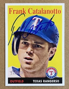 TEXAS RANGERS - FRANK CATALANOTTO AUTOGRAPH 2007 TOPPS HERITAGE #88 TRADING CARD - Bild 1 von 2