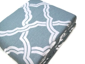 Pottery Barn Baumwolle Leinen graublau Kendra Spalier Full Queen Bettbezug Neu - Bild 1 von 4