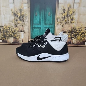Nike PG 3 TB Black White Oreo Paul George Sneakers Men's 8.5 Shoes Basketball - Picture 1 of 10