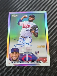 Simeon Woods Richardson Rookie Auto Refractor /499 2023 Topps Chrome RC #RA-SWR - Bild 1 von 2
