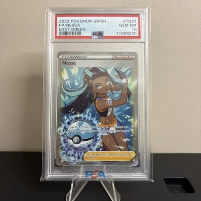 2022 POKEMON SWORD & SHIELD LOST ORIGIN #TG27 FULL ART/NESSA PSA 10 - Image 1 of 2