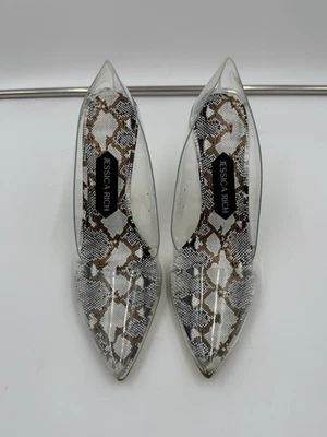 Jessica Rich So Fancy Sandal Snake Print Stiletto Pumps New Size EU 38 USA 7.5 8 - Image 1 of 4