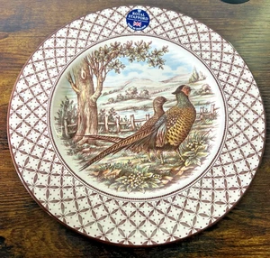 ROYAL STAFFORD NEW DINNER PLATES Thanksgiving Pheasant Quail Bird Christmas - Picture 1 of 7