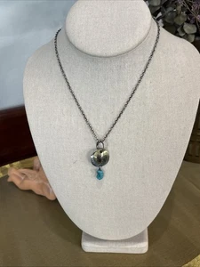 Silpada Sterlingsilber und Bronze Kreise Türkis Anhänger Halskette 16 - 18 Zoll - Bild 1 von 11