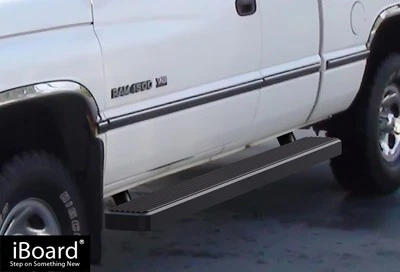 Escalones laterales iBoard negros premium de 6" aptos para 94-01 Dodge Ram 1500 2500 3500 Club Cab Foto 1 de 4