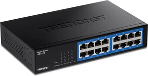 TRENDnet 16-Port Gigabit Desktop Switch, TEG-S17D, 16 x Gigabit RJ-45 Ports, - Picture 1 of 8