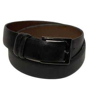 Black Genuine Handcrafted Bonded Leather Belt Size 38 Made In USA Worn Color - Picture 1 of 7