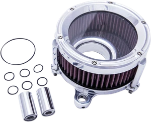 Kit de purificador de aire de alto flujo TRASK TM-1023CH Assualt Charge cromado - Imagen 1 de 1
