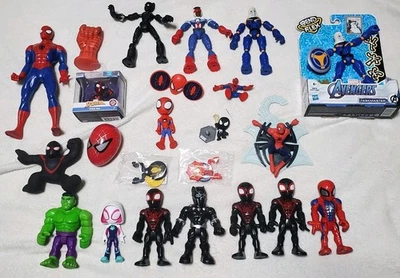 Figuras de ação Marvel Avengers Bend & Flex TASKMASTER, Spiderman, HULK + LOTE ENORME - Imagem 1 de 4