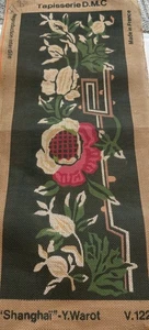 Y.Warot "SHANGHAI" V.122 Nadelspitze Leinwand Tapisserie DMC 23,5" x 10" W unbearbeitet - Bild 1 von 7