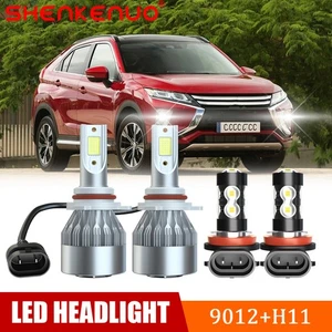 For 2018-2020 Mitsubishi Eclipse Cross -4x LED Headlight Hi/Lo + Fog Light Bulbs - Foto 1 di 16