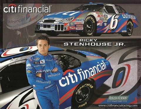 RICKY STENHOUSE JR 2010 CITI #6 NATIONWIDE POSTCARD Cover