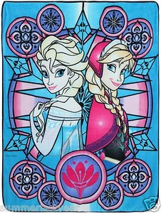 FROZEN ANNA AND ELSA 48" x 60" SUPER PLUSH THROW BLANKET "DISNEY" FREE SHIP - Picture 1 of 1