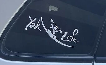 2 YAK LIFE LONG BOAT WHITE GIRL VINYL DECAL STICKER  KAYAK   - Image 1 of 4