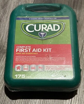 ¡Nuevo! Kit Completo de Primeros Auxilios Curad Essentials 175 Artículos en Estuche Rígido ¡Sellado! Foto 1 de 2