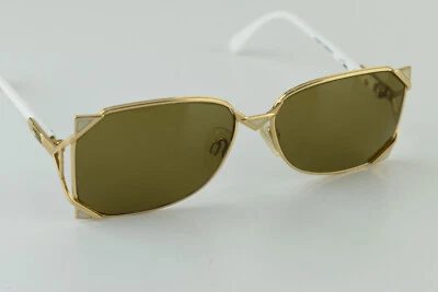 Очки солнцезащитные Cazal западногерманские модель 236 цвет 97/08 золотисто-белые 57-15 - Изображение 1 из 4