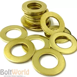 M16 / 16mm SOLID BRASS FLAT WASHERS FORM A THICK WASHER FOR BOLTS SCREWS BW - Picture 1 of 2