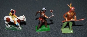 3 Vintage lead Toy Indian Figures from S. Africa & England - Picture 1 of 6
