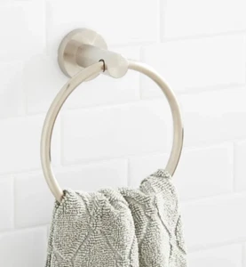 🔥 NEW Signature Hardware ROTUNDA COLLECTION TOWEL RING - BRUSHED NICKEL - Picture 1 of 2