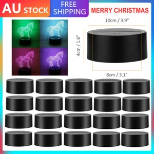 Multicolor USB LED Lamp Base Acrylic Night Light Plate Panel Cable Remote Holder - Picture 1 of 17