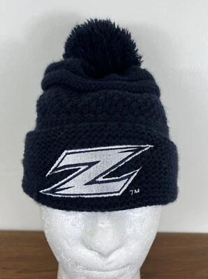 Akron Zips Knit Winter Hat Beanie Pom Ohio Fear The Roo Preowned Cap America - Image 1 of 4