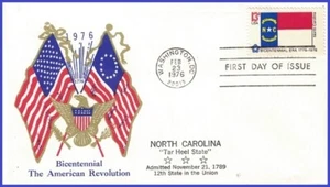 USA3 #1644 U/A BOERGER 2 FDC   North Carolina State Flag - Picture 1 of 1