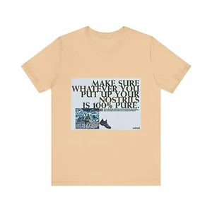 100% Pure Graphic Print Retro Art Crewneck Unisex Jersey Short Sleeve Tee Shirt - Picture 1 of 57