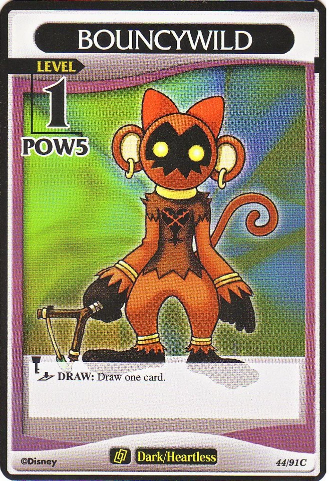 KINGDOM HEARTS TCG Base Set 44/91C BOUNCYWILD Level 1 NM Disney Trading Card ccg - Image 1 of 1