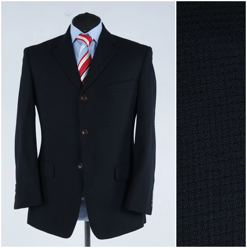 Mens Check Black Blazer 42S UK Size J.FERRAR Wool Sport Coat Jacket - Image 1 of 4