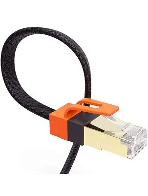 49FT CAT7 CAT 7 Flat Ethernet Cable LAN RJ45 Internet Router Patch Cord  - Image 1 of 4