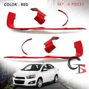 Head Lamp Light Cover Red Trim Fits Chevrolet Sonic Holden Barina 2012 - 2017 - Picture 1 of 3