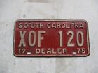 South Carolina 1975 Dealer license plate #  XOF  120