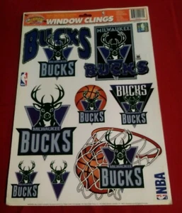 1997 NBA Milaukee Bucks 1.75" x 17" Basketball Decals Stickers Window Clings - Picture 1 of 3