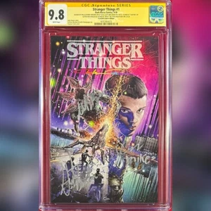 STRANGER THINGS #1 VARIANTE CGC 9.8 SS CLAYTON CRAIN MILLIE BOBBY ALETA MARRÓN GATEN - Imagen 1 de 1